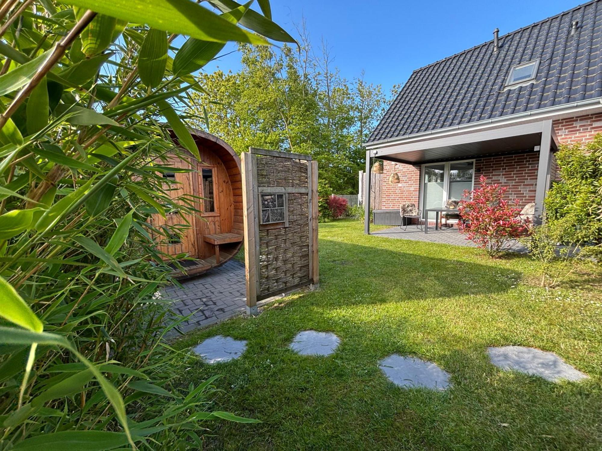 Haus Nordseeliebe Mit Aussensauna, Outdoor Dusche Und Wallbox 多努姆 外观 照片